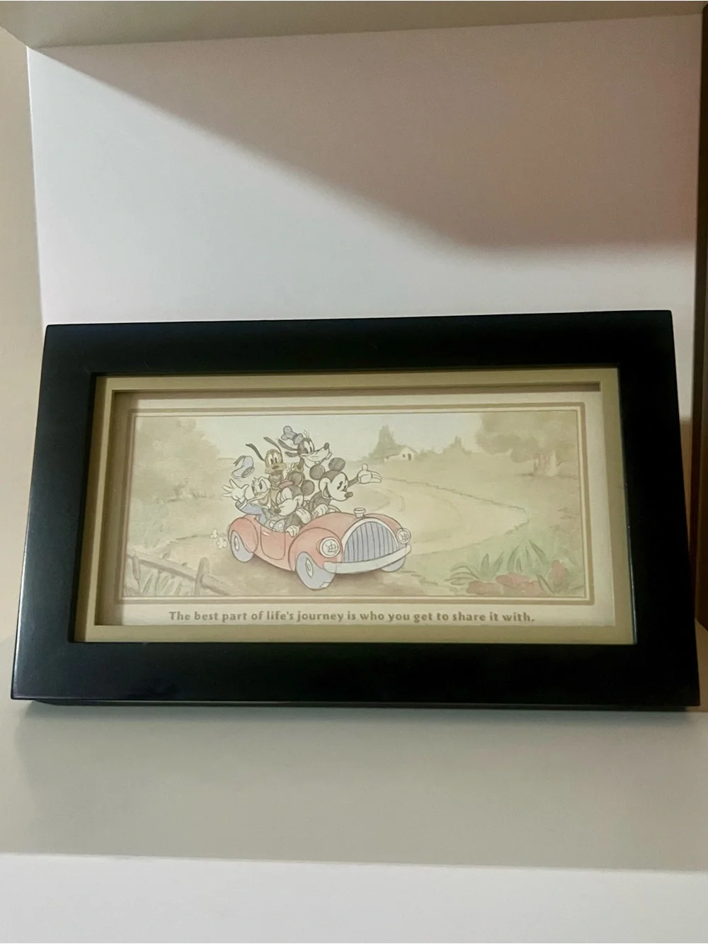 Disney Mickey & Friends Roadtrip Art Print - Black, Cream, Red